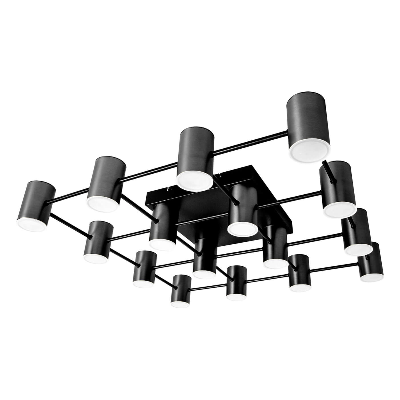 plafoniera neagra cu design modern, elegant pentru spatii mari, living sau dormitor