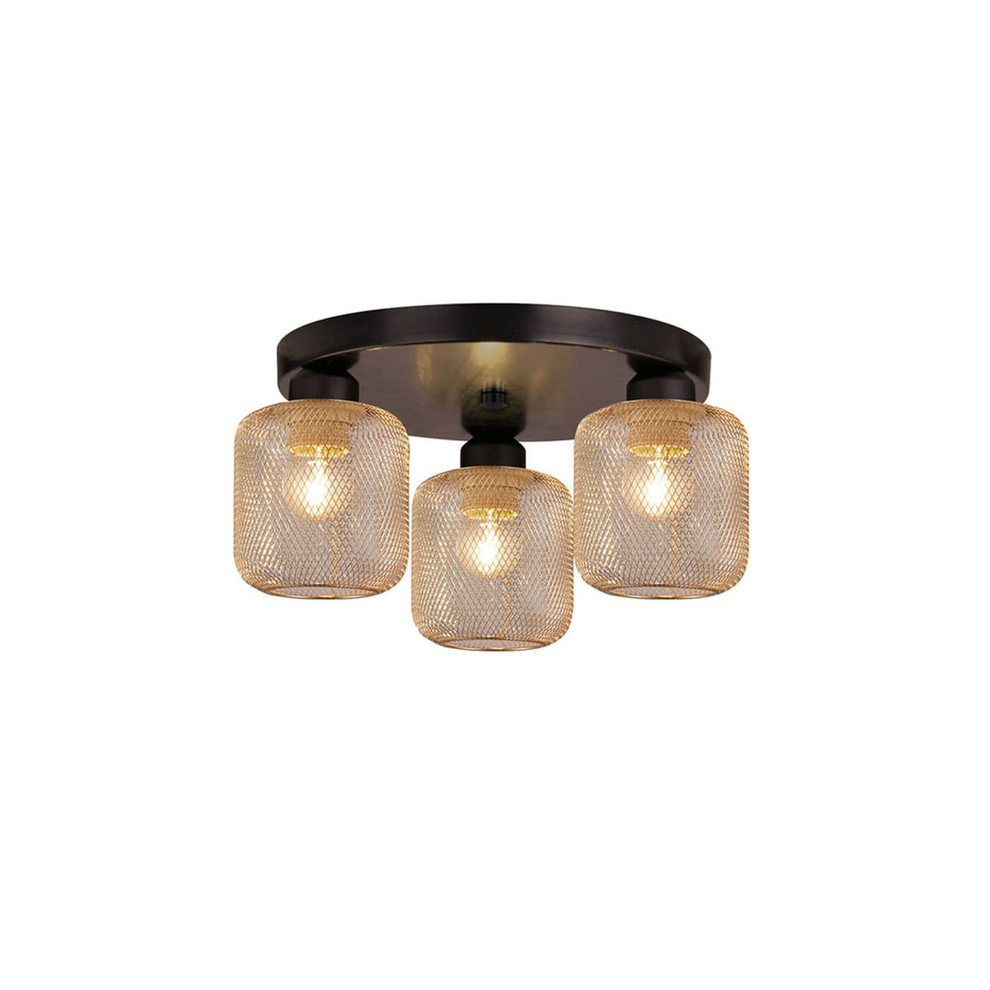 Cauti o plafoniera neagra LOREN cu abajururi aurii, design modern, elegant - Corp de iluminat pentru din colectia DOMICILIO?