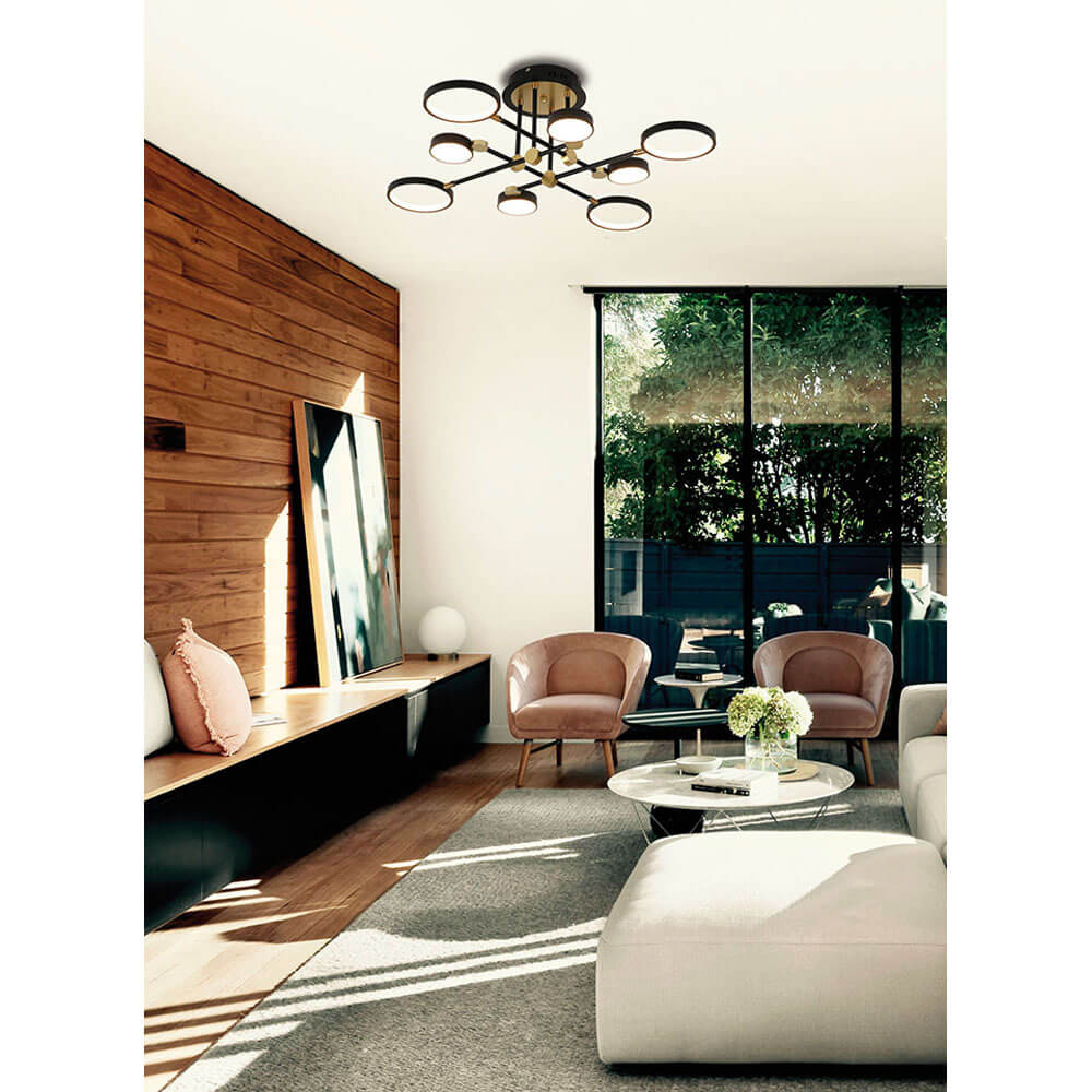 Cauti o plafoniera neagra PERSA 90 cu LED 50W, design elegant, futurist - Corp de iluminat din colectia DOMICILIO?