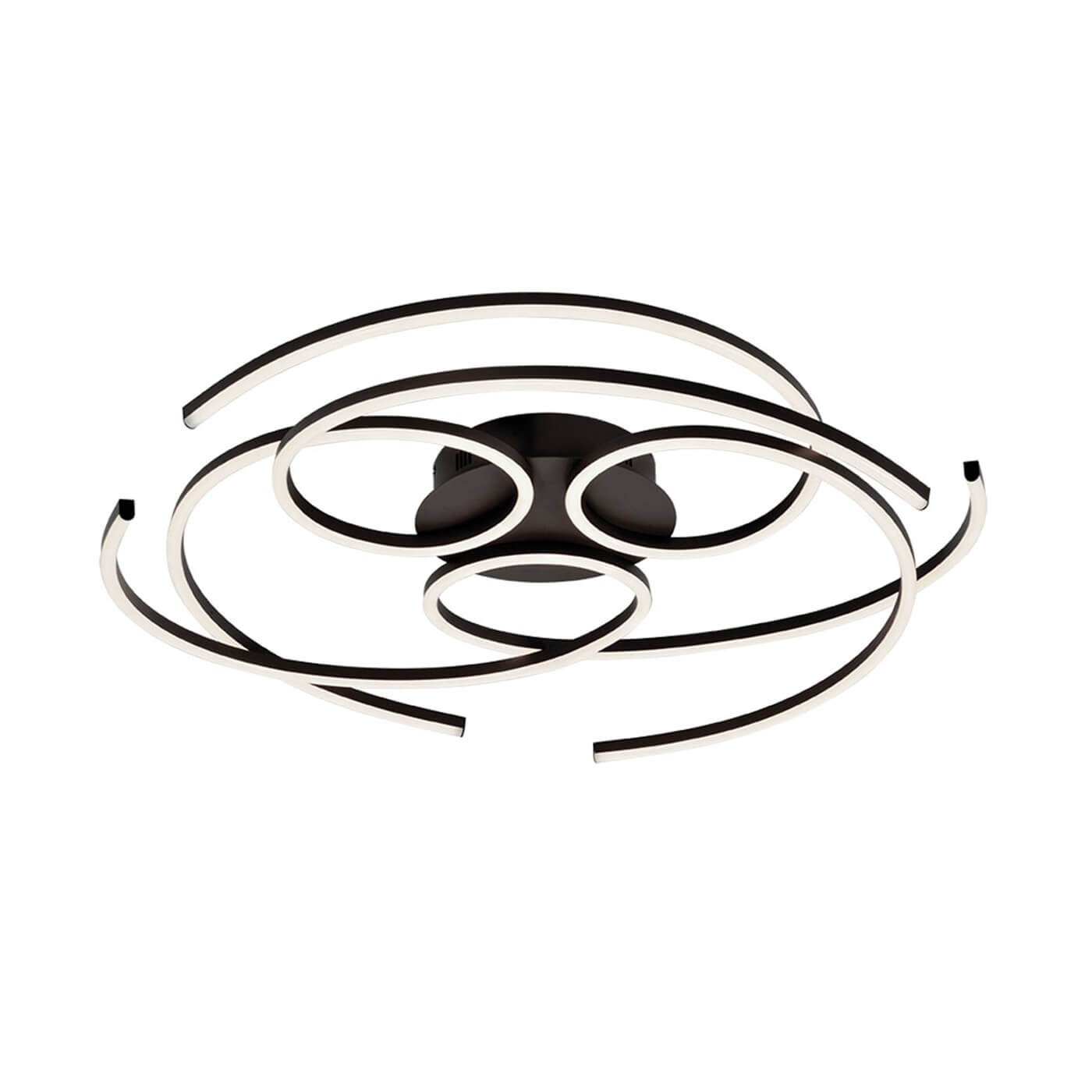 Cauti o plafoniera neagra SOFI cu LED 40W pentru living sau dormitor, design futurist, minimalist - Corp de iluminat din colectia DOMICILIO?