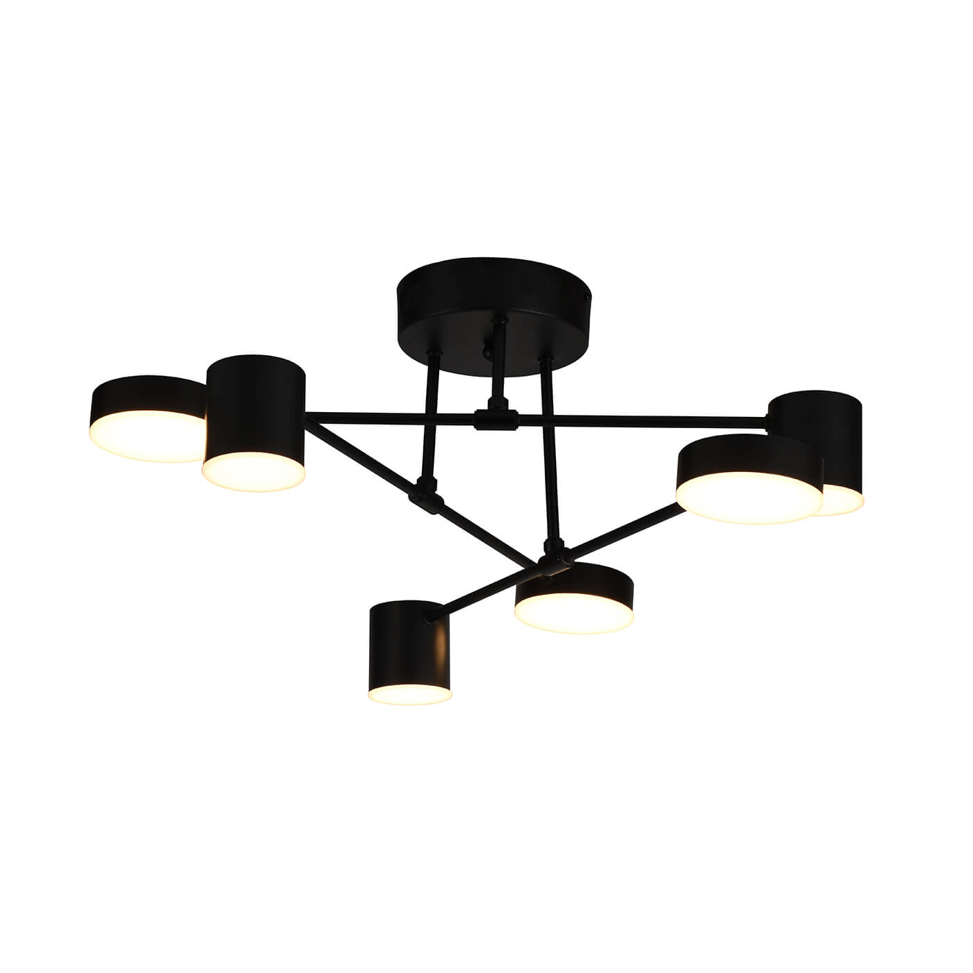 Cauti o plafoniera neagra UNO cu LED 30W din metal, design modern, minimalist - Corp de iluminat pentru living sau dormitor din colectia DOMICILIO?