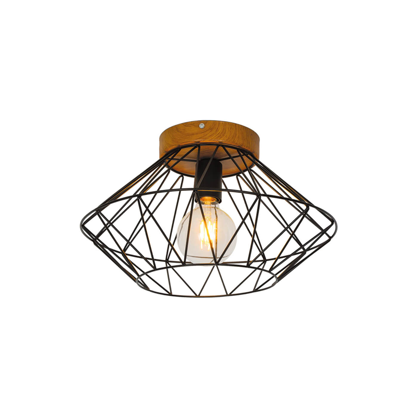 Cauti o plafoniera neagra VEGA din metal pentru living sau dormitor, design modern - Corp de iluminat din colectia DOMICILIO?