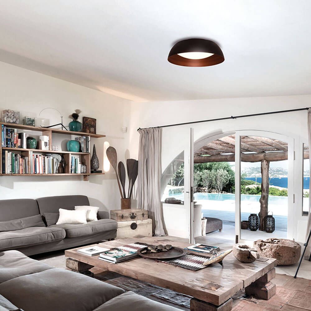 Cauti o Plafoniera neagra maronie CHESTER cu LED 24W, design modern, futurist - Corp de iluminat din colectia DOMICILIO?