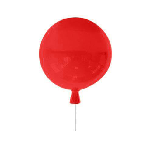 Plafoniera rosie din plastic BALLOON CM cu intrerupator pentru camere colorate