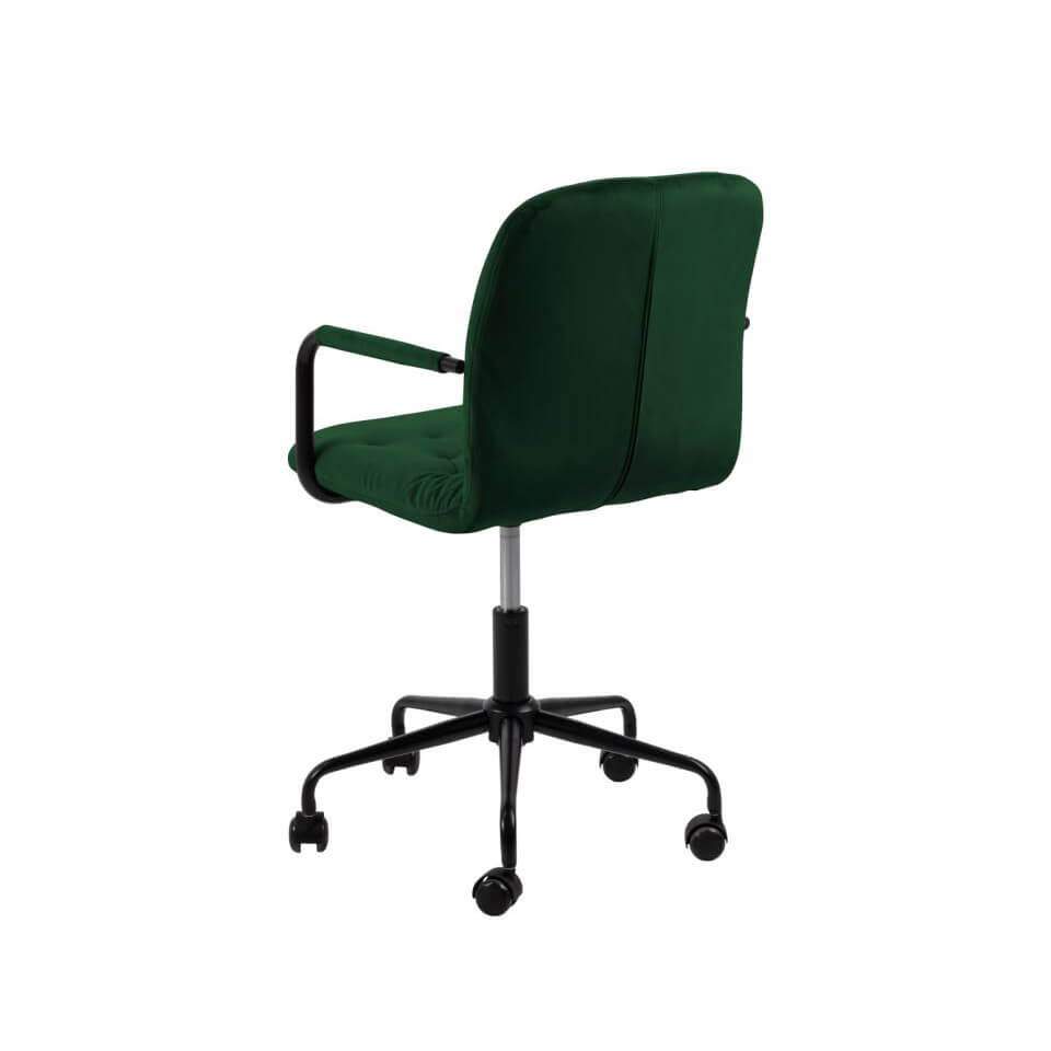 Cauti un scaun de birou chic WENDY pentru biroul de acasa, verde cu picioare negre?