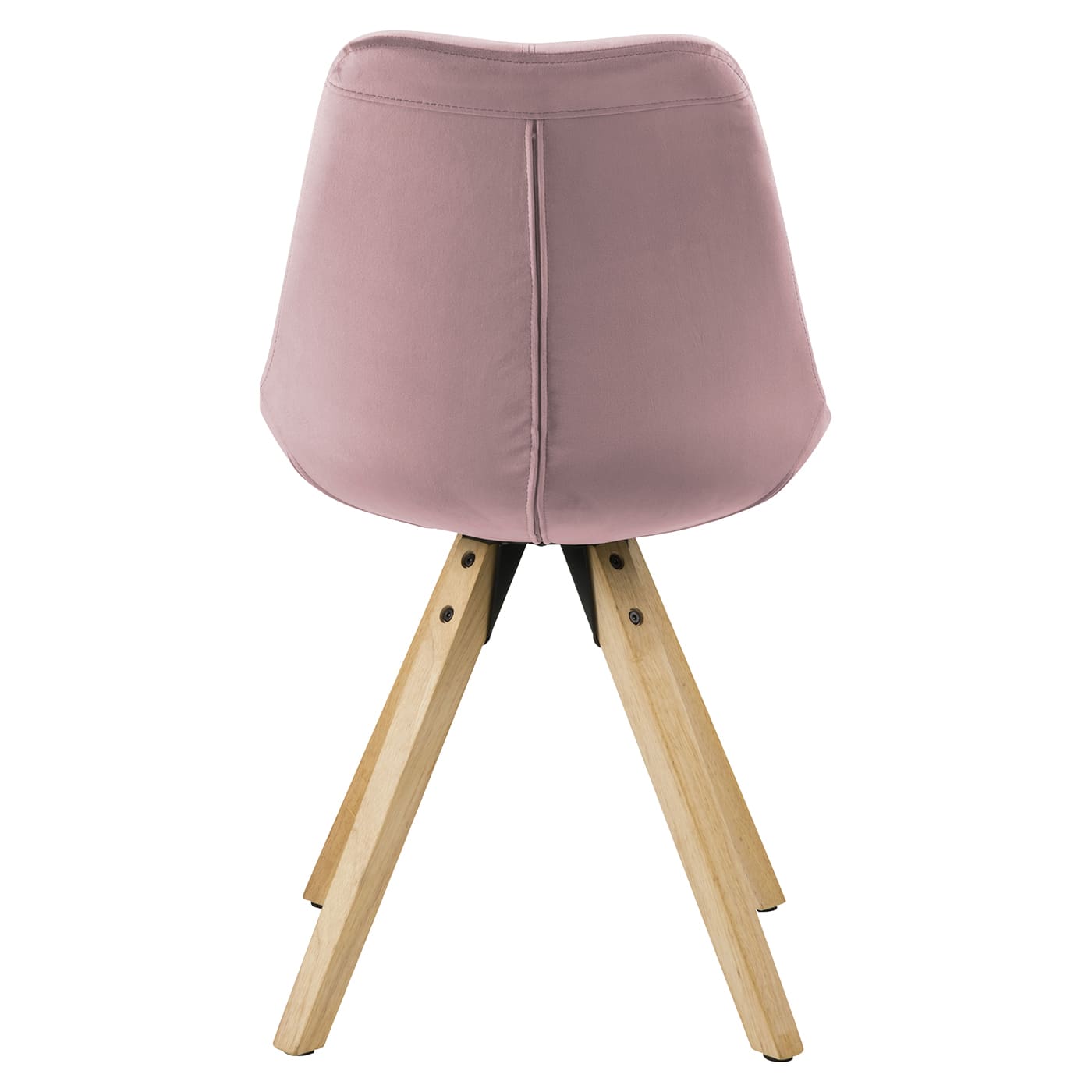 Set doua scaune dining DIMA roz pudra cu picioare natur