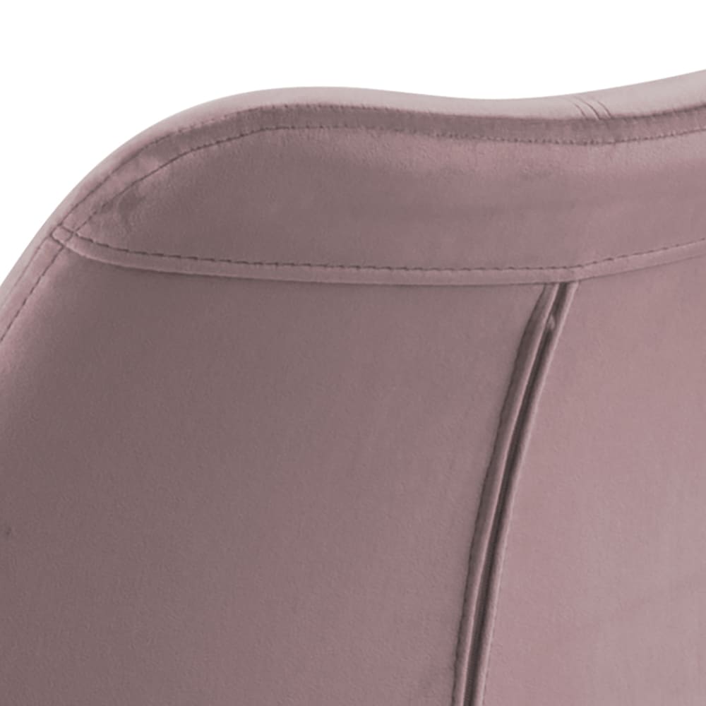 Set doua scaune dining DIMA roz pudra cu picioare negre