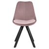 Set doua scaune dining DIMA roz pudra cu picioare negre