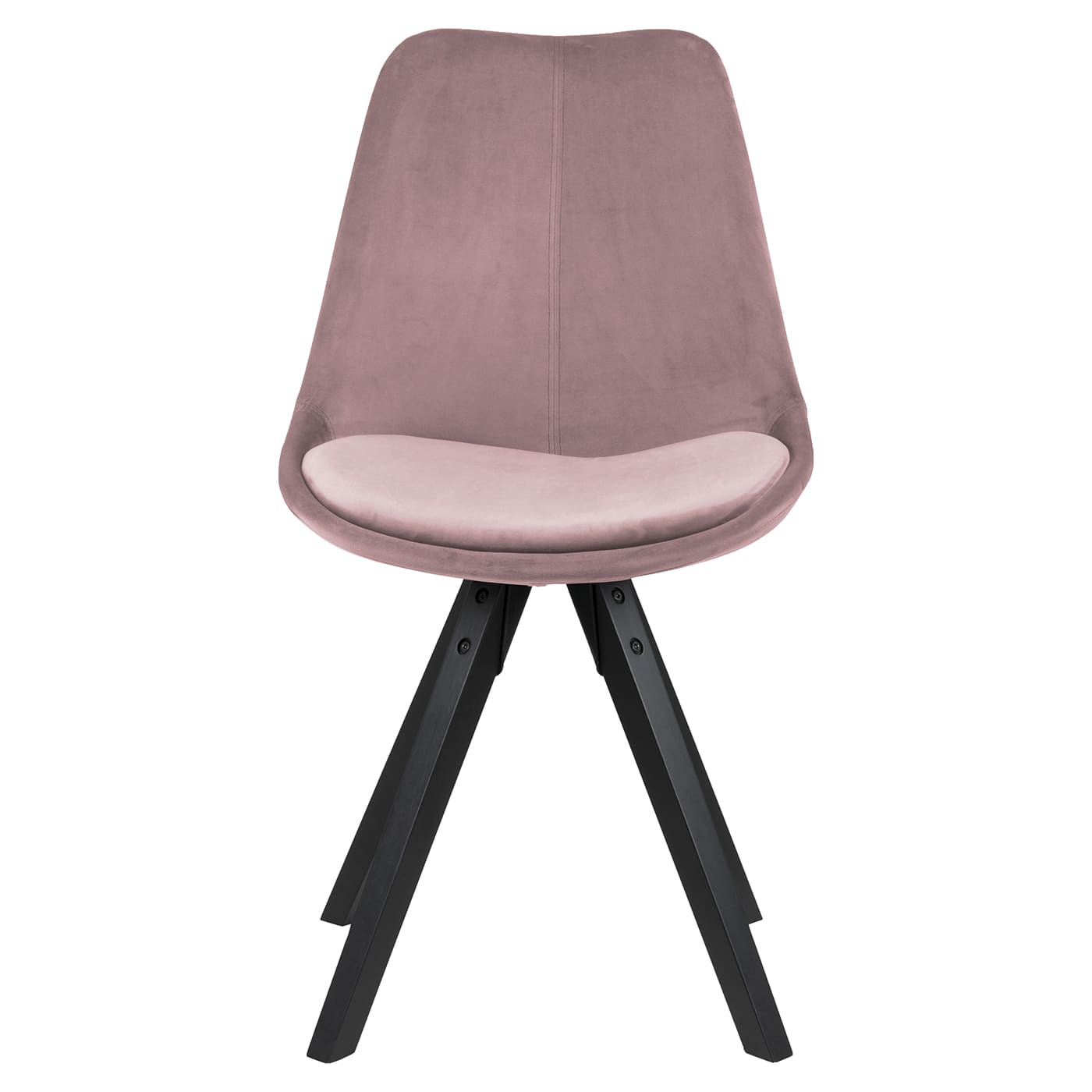 Set doua scaune dining DIMA roz pudra cu picioare negre