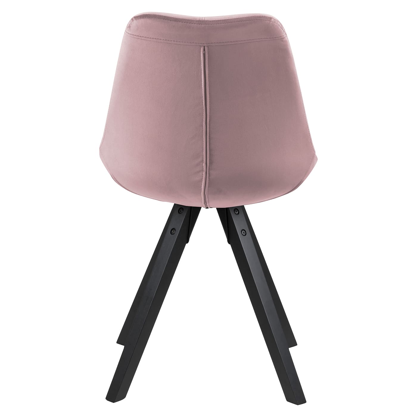 Set doua scaune dining DIMA roz pudra cu picioare negre