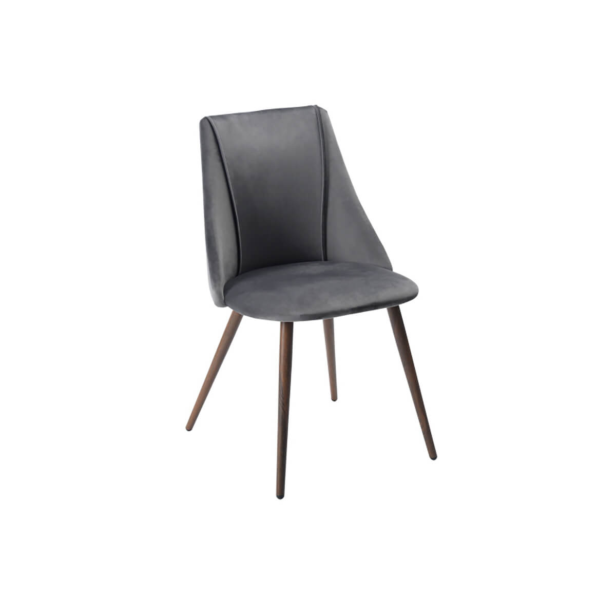 Scaun dining SMEG, catifea gri, comod, confortabil pentru cina in familie