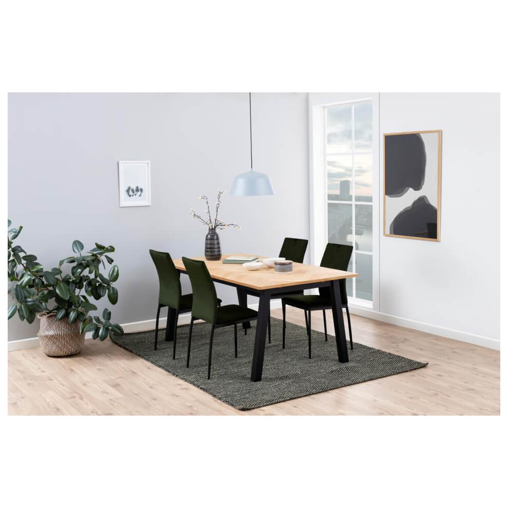 Scaun dining tapitat DEMINA verde ACTONA