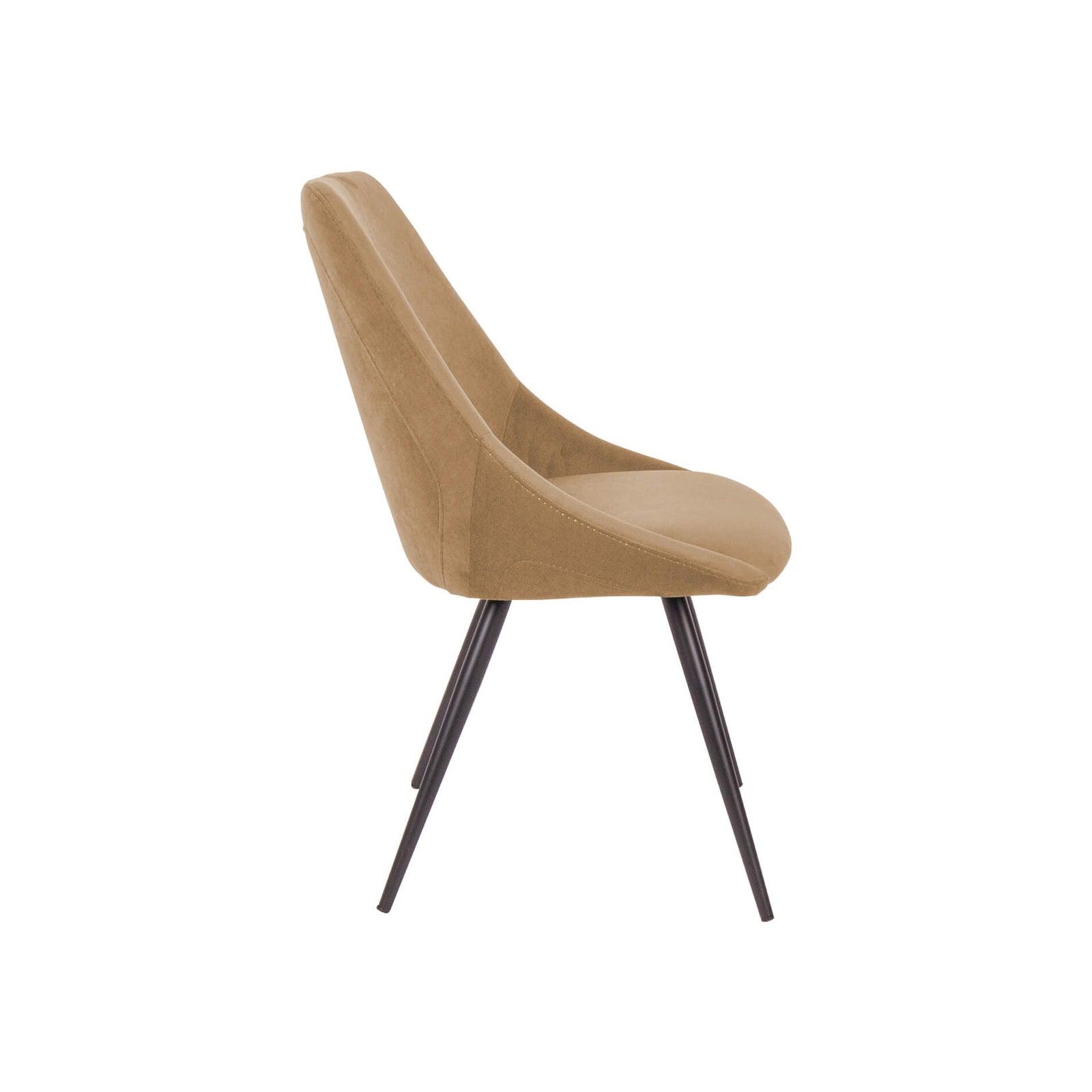 Scaun dining tapitat Oasis mustar