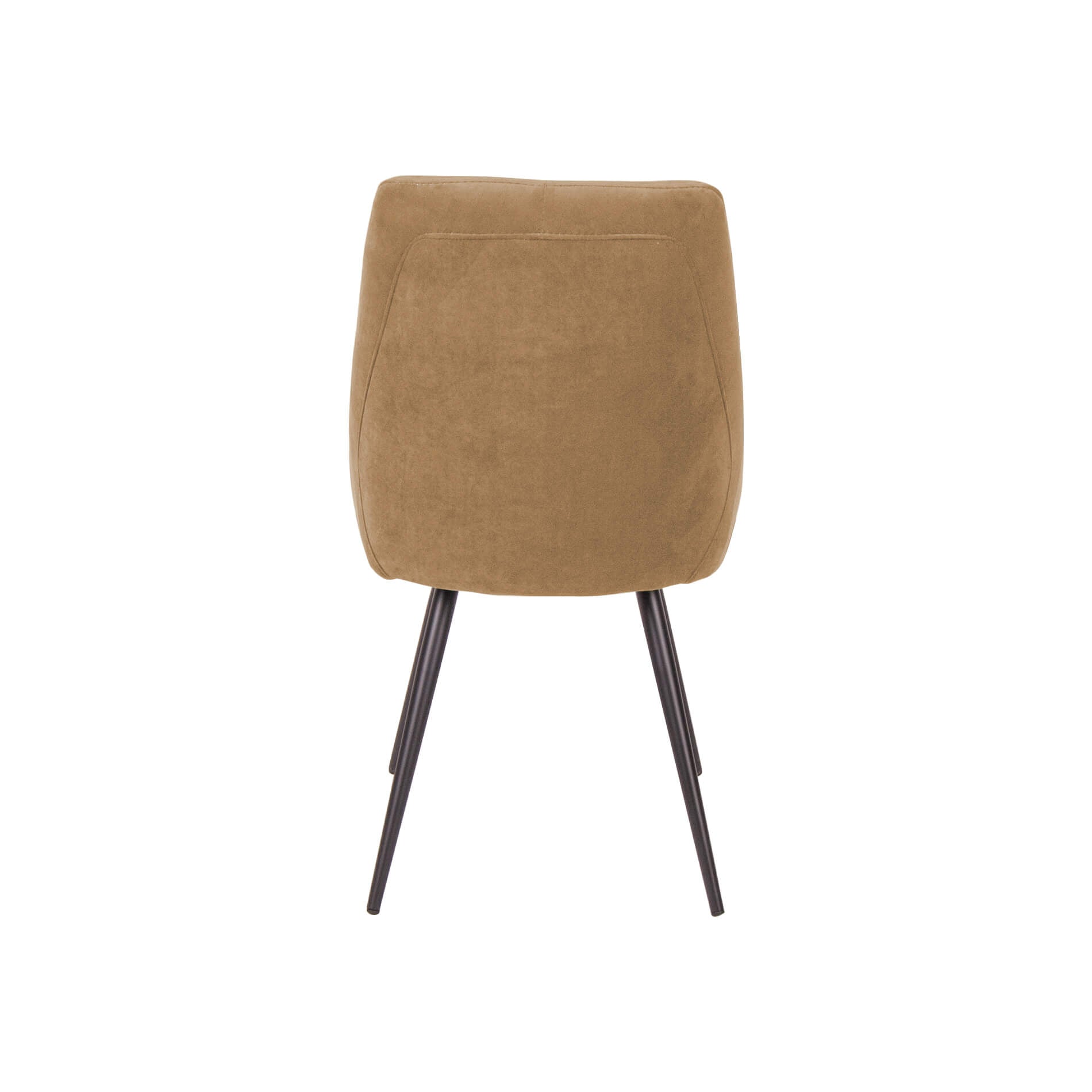 Scaun dining tapitat Oasis mustar, comod, sezut catifea