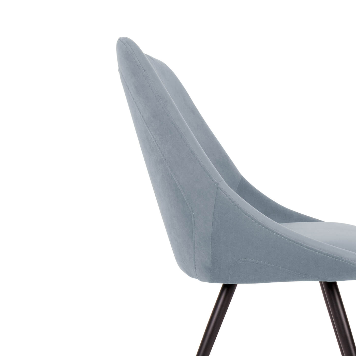 Cauti un scaun dining tapitat Oasis, silver cu picioare negre din metal pentru locuinta ta din gama Domicilio?