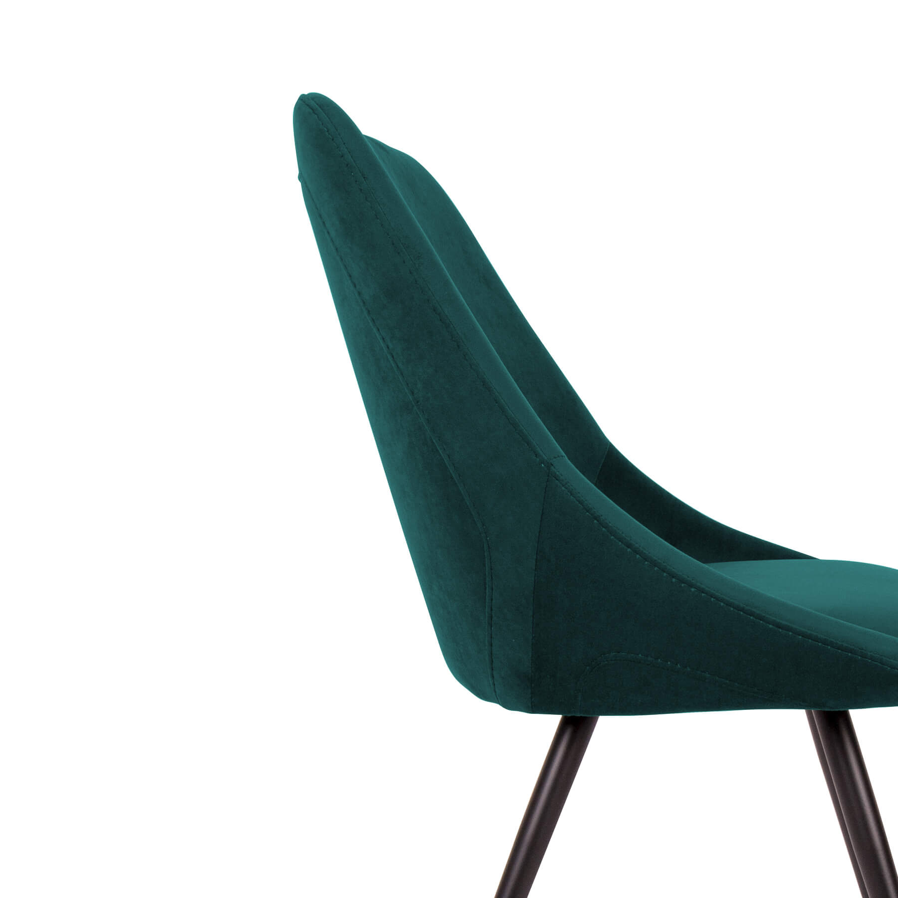 Cauti un scaun dining tapitat Oasis, turcoaz cu picioare negre din metal pentru locuinta ta din gama Domicilio?