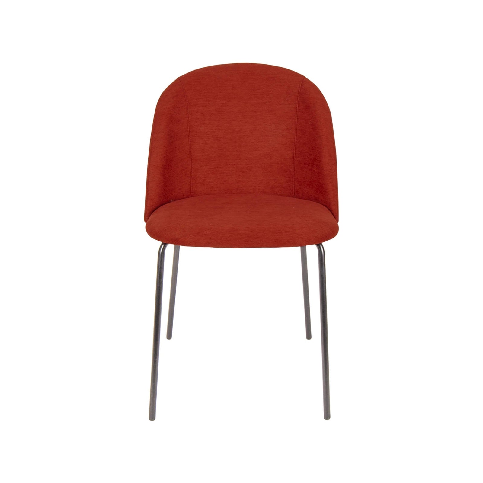 Scaun dining tapitat PUZZLE portocaliu, orange DOMICILIO, sezut textil, comod pentru dining