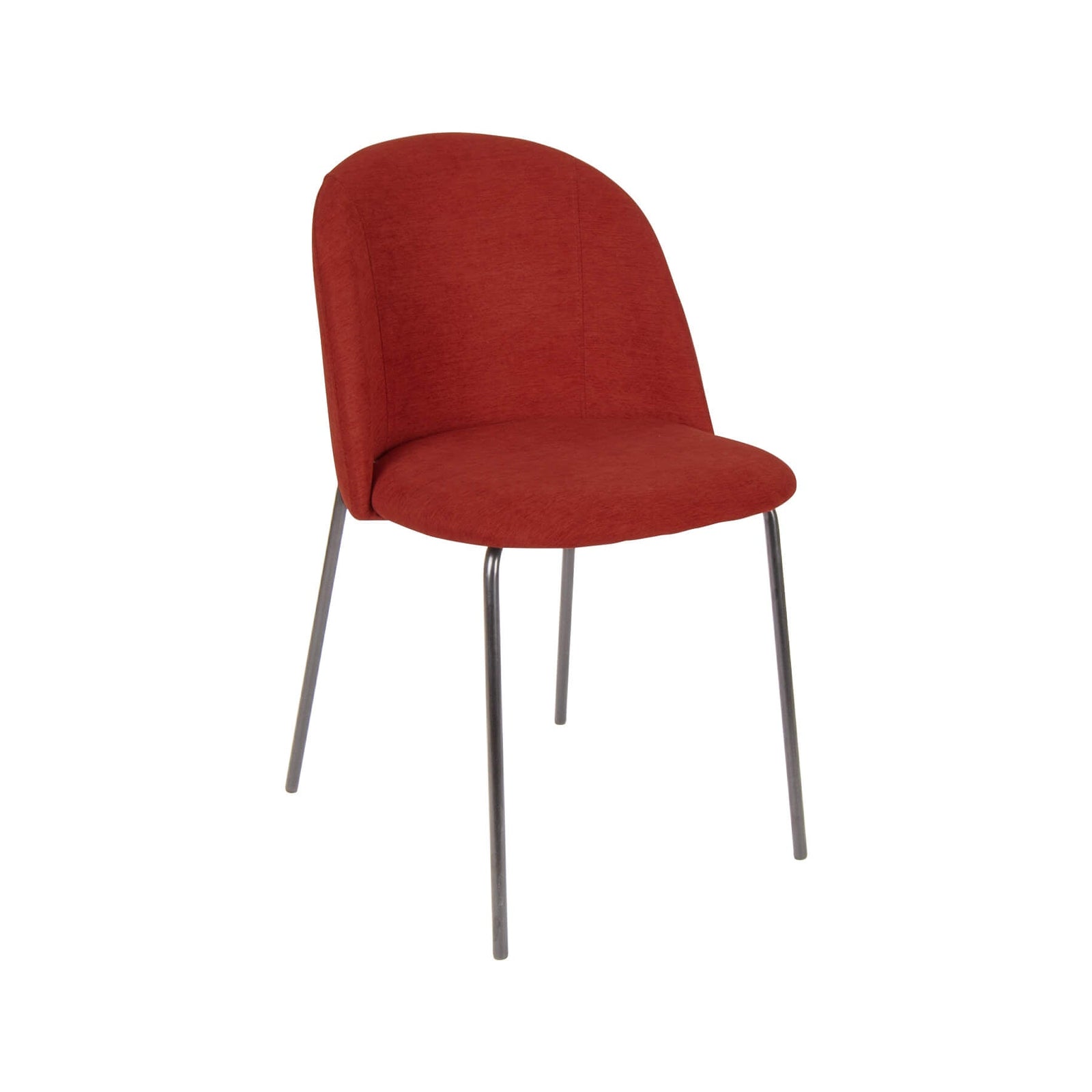 Scaun dining tapitat PUZZLE portocaliu, orange DOMICILIO, sezut textil, comod pentru dining