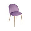 Cauti un scaun dining tapitat ARIANA violet cu picioare natur din colectia DOMICILIO?
