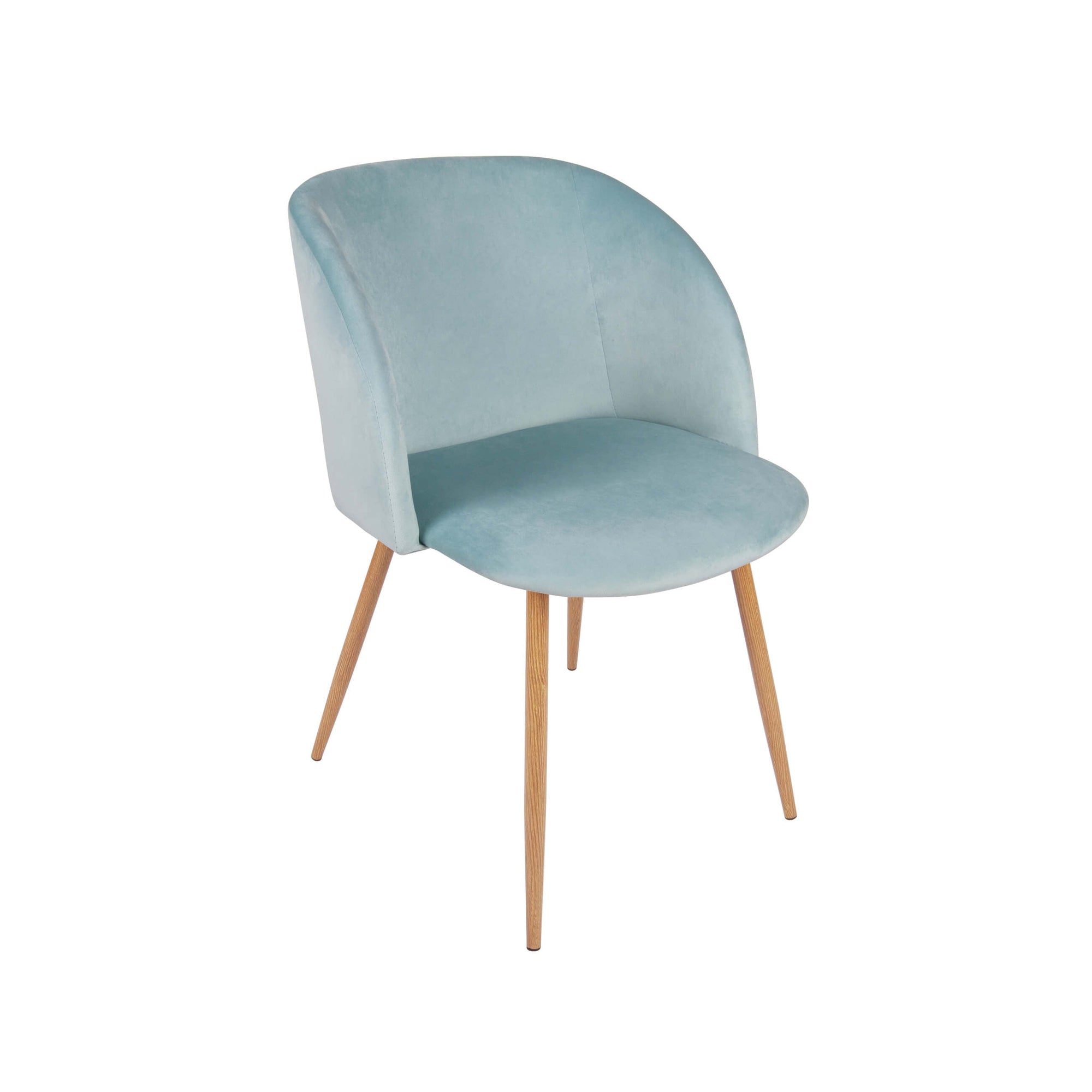 Cauti un scaun dining tapitat FRANCESCA aqua cu picioare natur din colectia DOMICILIO?