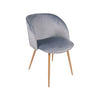 Cauti un scaun dining tapitat FRANCESCA gri albastrui cu picioare natur din colectia DOMICILIO?