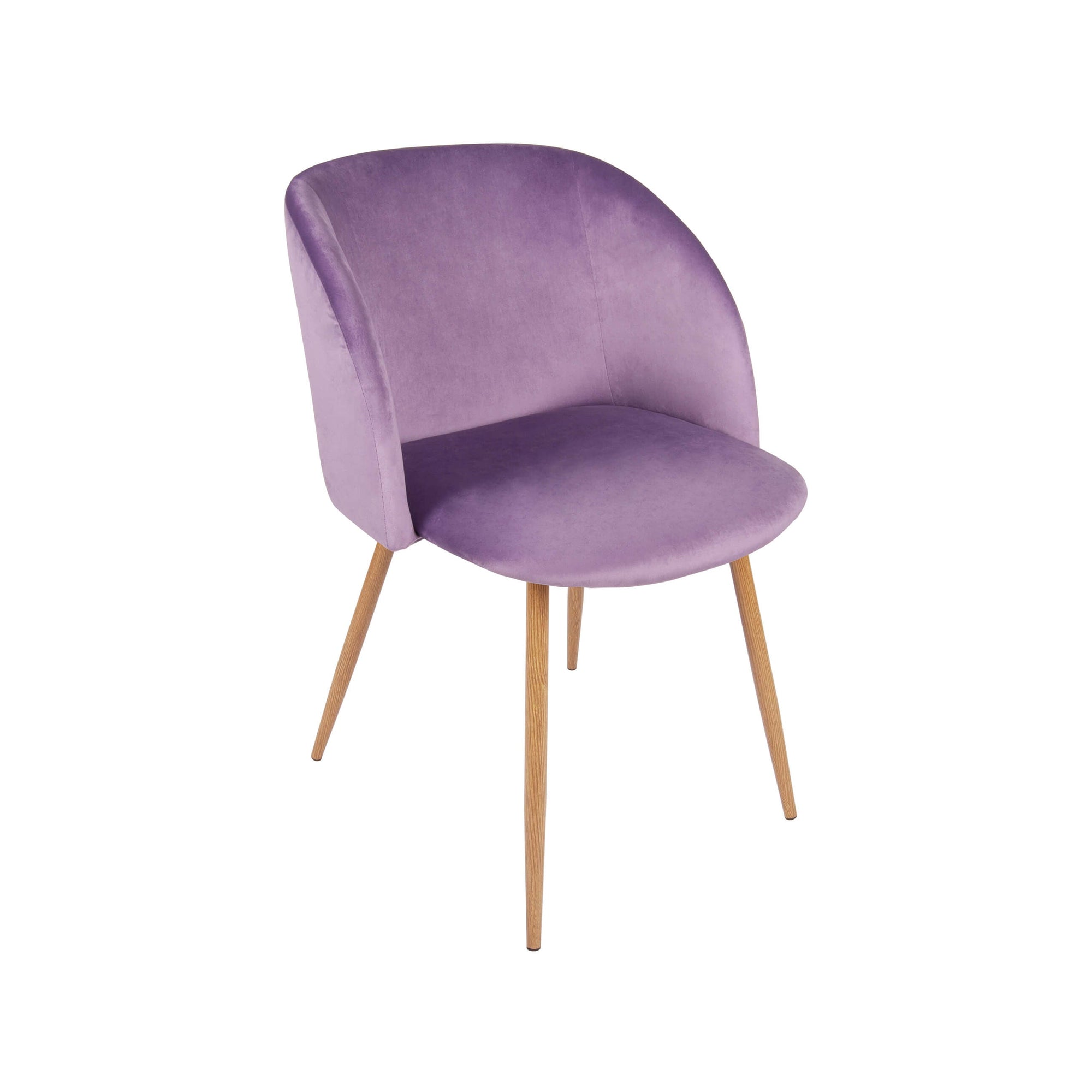 Cauti un scaun dining tapitat FRANCESCA violet cu picioare natur din colectia DOMICILIO?