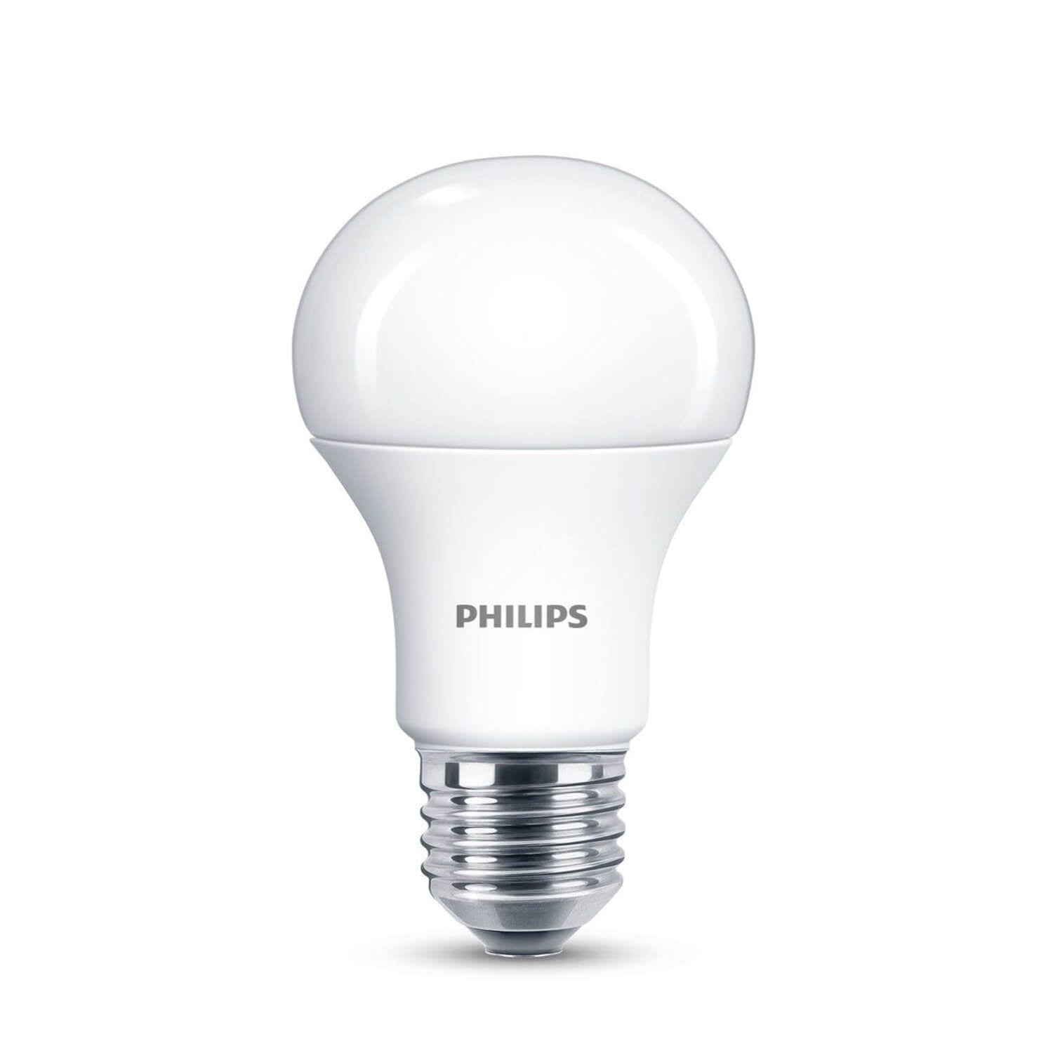 Set 2 becuri LED Philips A60 E27 11W 1055 lumeni, cu glob mat