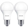 2021 Set 2 becuri LED Philips A60 E27 11W 1055 lumeni, cu glob mat.