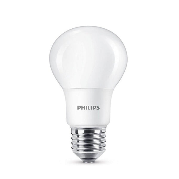 Set 2 becuri LED Philips A60 E27 8W 806 lumeni, cu glob mat