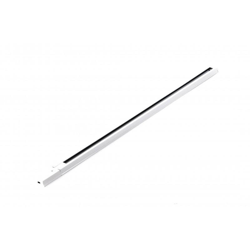 Sina metalica de 2m, alba, cu un singur circuit (monofazata). Se monteaza pe tavan si se foloseste pentru sustinerea spoturilor de sina. Spoturile se monteaza cu usurinta pe sina si pot fi scoase sau adaugate oricand, in functie de necesitate. Capacul de capat si alimentarea sunt incluse.