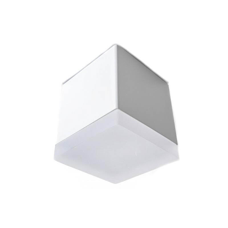 Spot aplicat modern GLAZE CUBE C2 alb cu LED 12W