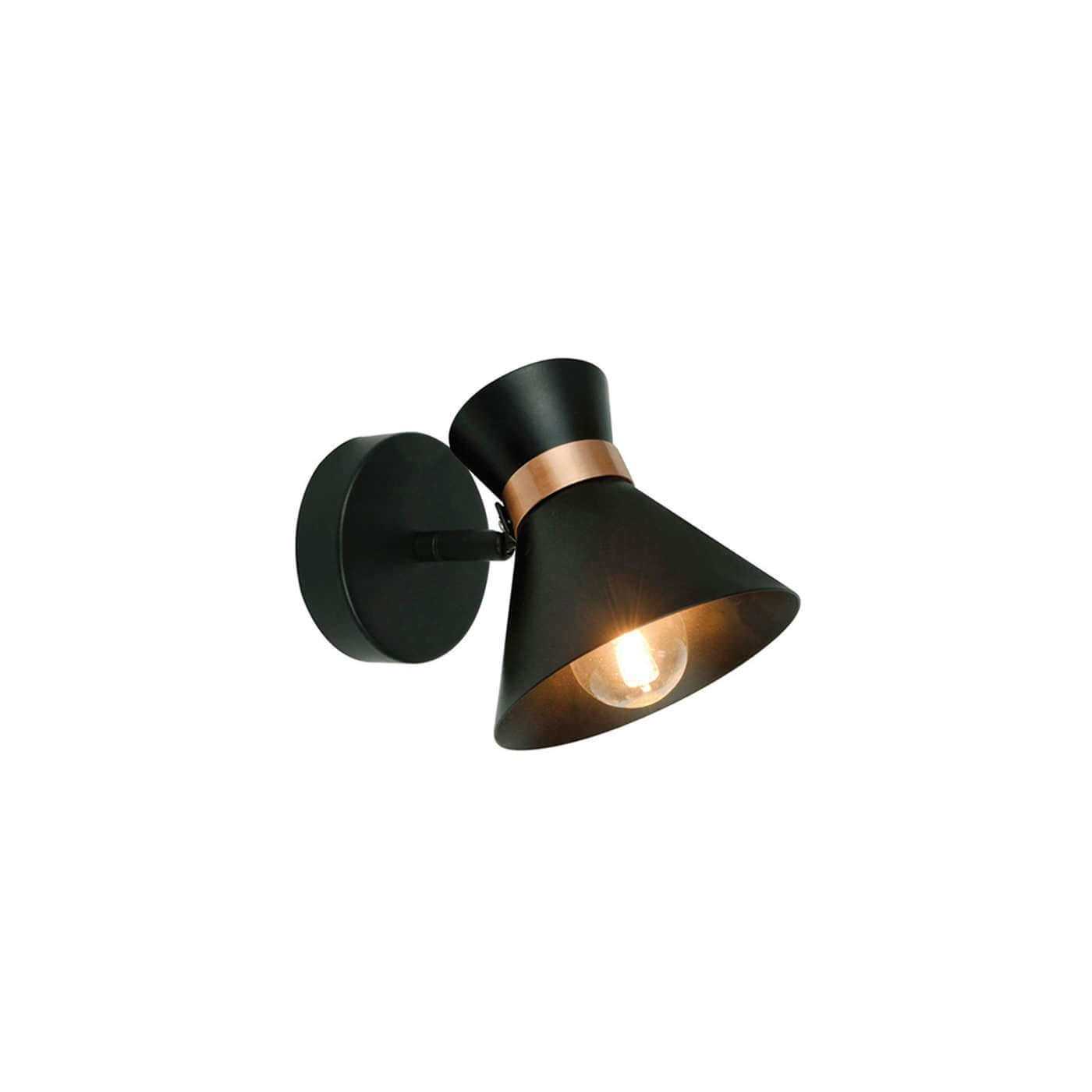 Cauti spot aplicat negru ambrat KELLY C1 din metal - pentru living, design modern, elegant din colectia de lustre si lampi suspendate DOMICILIO?