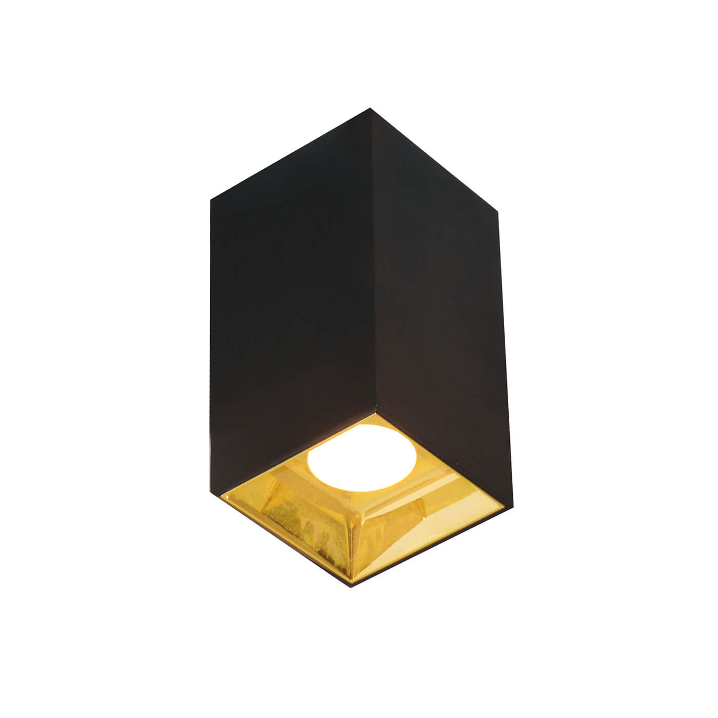 Cauti spot aplicat negru auriu GLAM patrat cu LED 12W din metal - pentru bucatarie, living sau dormitor, design modern, minimalist din colectia de candelabre si lampi suspendate DOMICILIO?