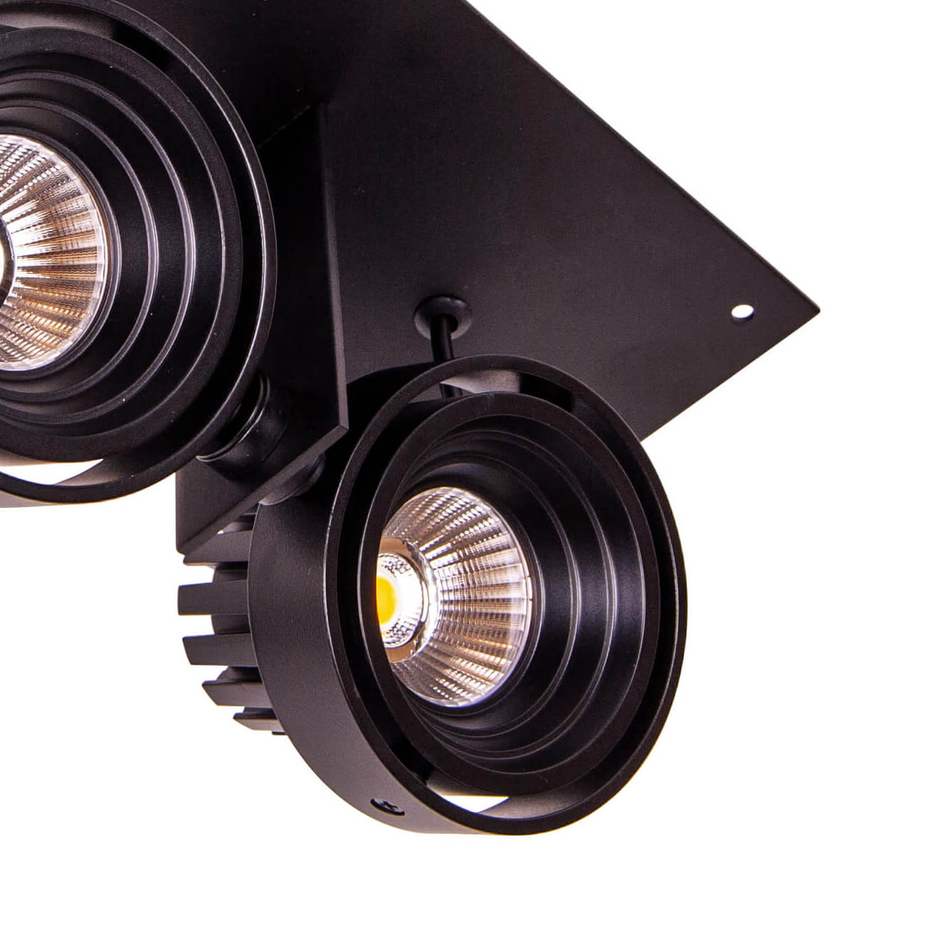 Spot incastrat modern DOUBLE C2 negru cu LED
