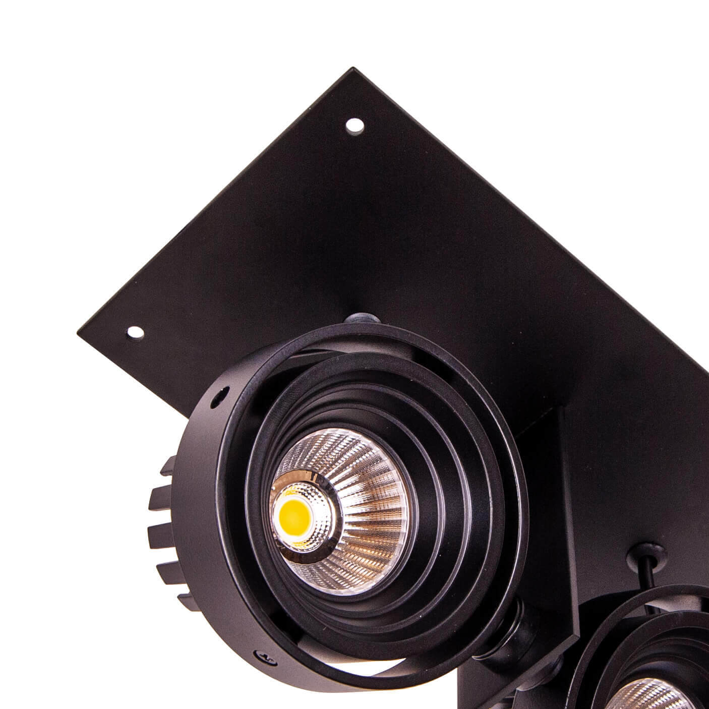 Spot incastrat modern DOUBLE C2 negru cu LED