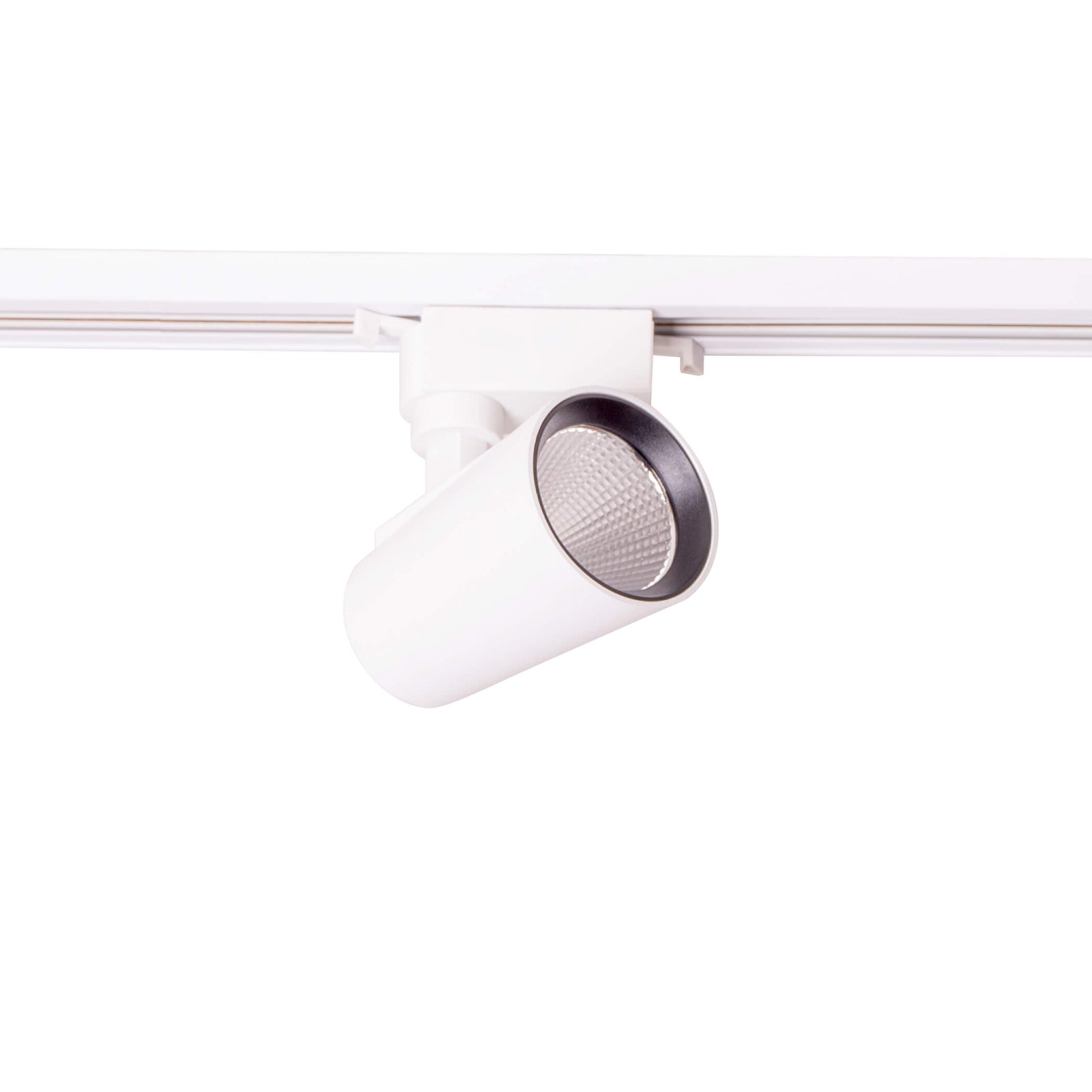 Corpuri de iluminat pentru interior, trepte, scari, tablouri, mese. Diametru (cm) 7,5 Inaltime (cm) 14,5 Culoare alb Material metal Montaj aplicat pe sina Orientabil da Sursa iluminat LED 12W 3000K Inclus nu Cod LS03-S0-WH