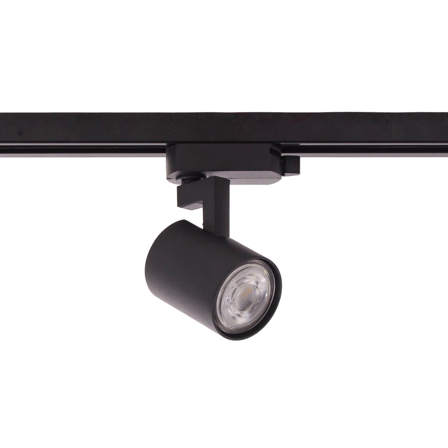 Spot pe sina NATAN negru - Spoturi mici din metal, aplicate pe sina, design minimalist