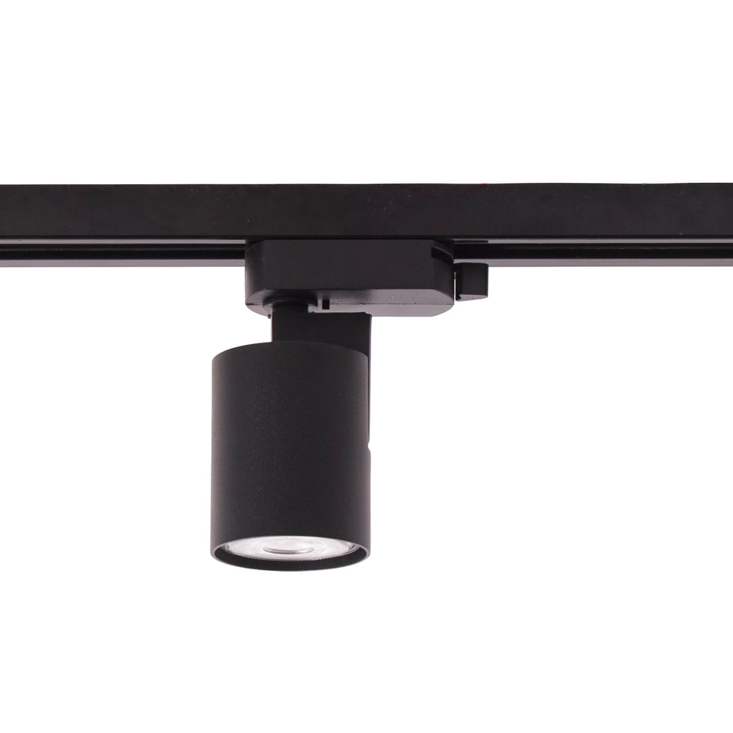 Spot pe sina NATAN negru - Spoturi mici din metal, aplicate pe sina, design minimalist