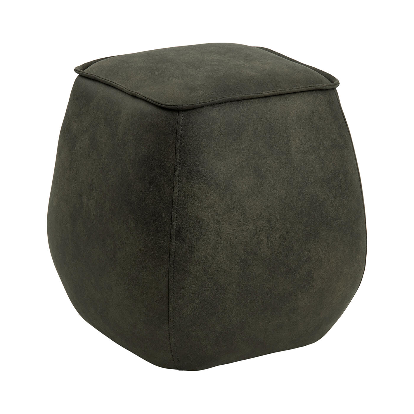 Cauti un taburet pufos verde masliniu, design elegant, ideal pentru orice camera?