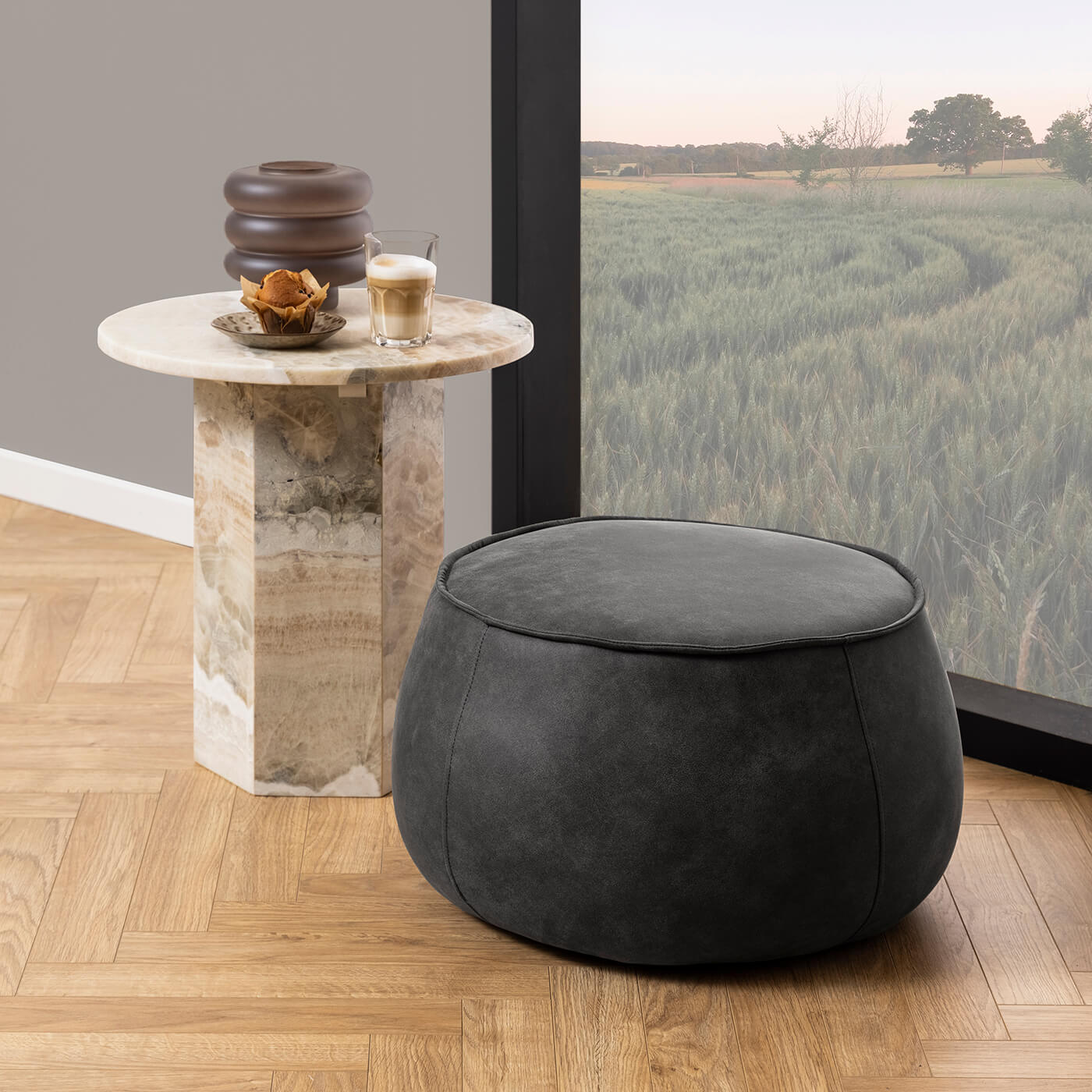 Taburet MIE S2 antracit pentru dining