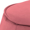 Cauti un taburet pufos roz corai, design elegant, ideal pentru camera de zi