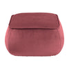 Cauti un taburet pufos roz corai, design elegant, ideal pentru camera de zi?