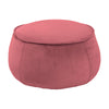 Cauti un taburet pufos roz corai, design elegant, ideal pentru orice camera?