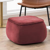 Cauti un taburet pufos roz corai, design elegant, ideal pentru sufragerie?