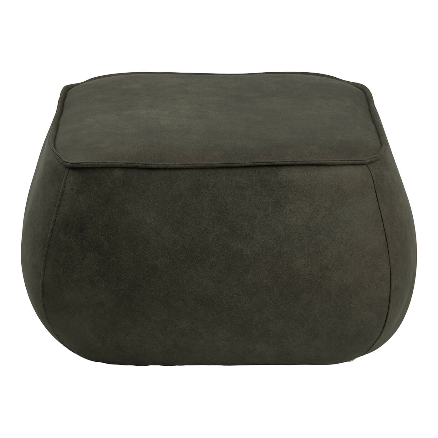 Cauti un taburet pufos verde masliniu, design elegant, ideal pentru living