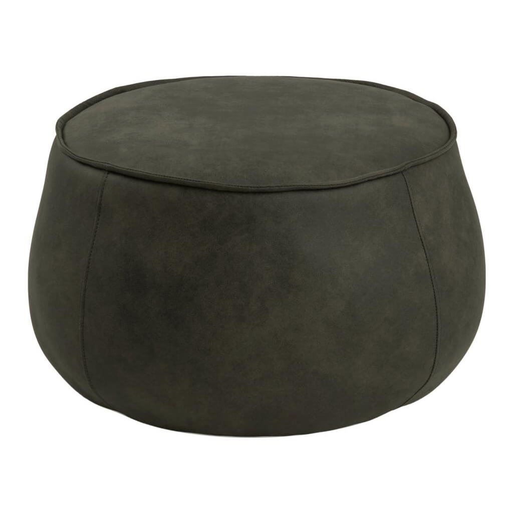 Cauti un taburet pufos verde masliniu, design elegant, ideal pentru orice camera?