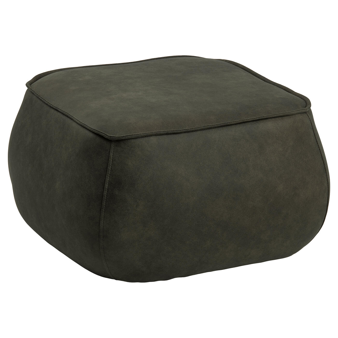 Cauti un taburet pufos verde masliniu, design elegant, ideal pentru orice camera?