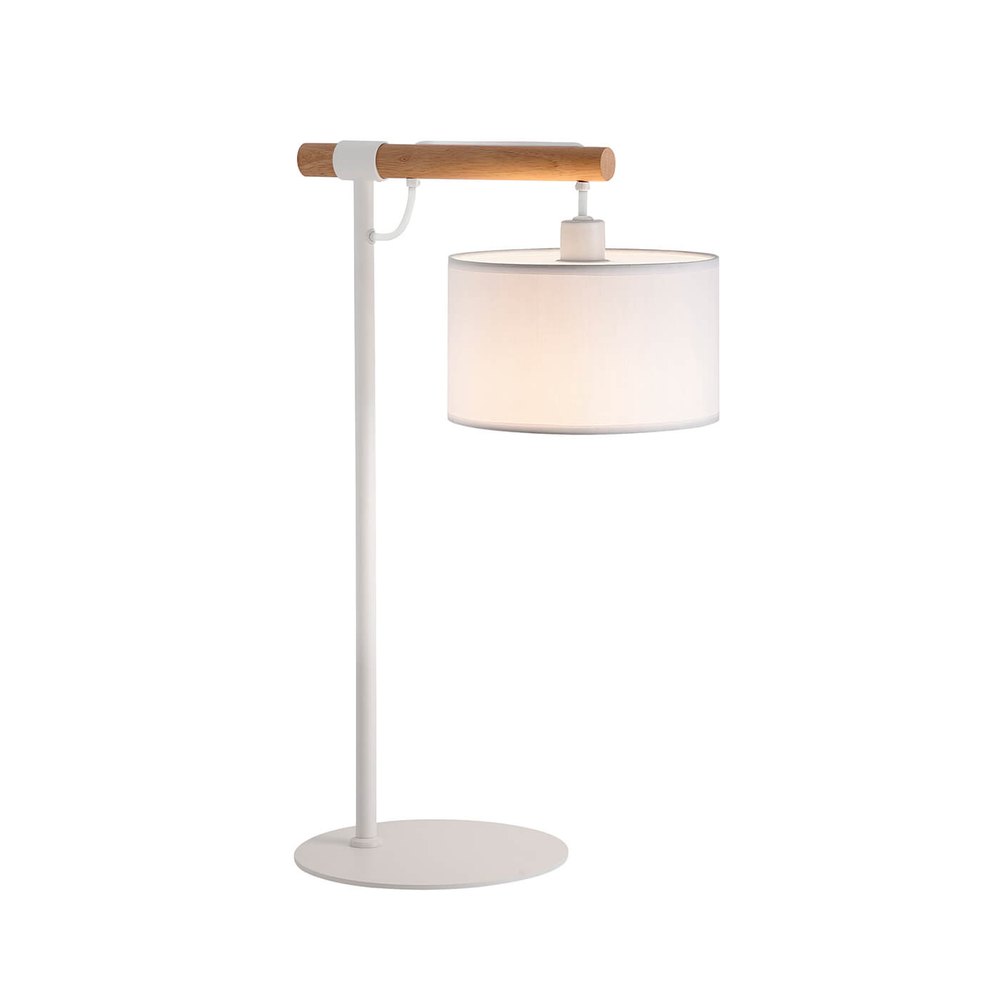 Cauti o veioza alba ROMEO cu abajur textil, design modern, elegant - pentru birou sau noptiera? Din colectia de corpuri de iluminat si lustre DOMICILIO