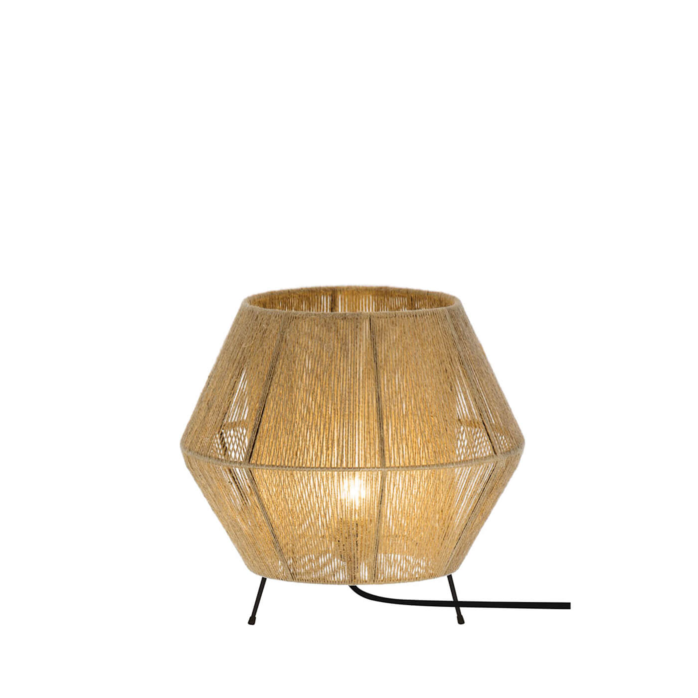 Cauti o veioza bej ZAIRA din franghie, design modern, nordic - pentru noptiera sau masuta? Din colectia de corpuri de iluminat si lustre DOMICILIO