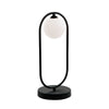 Cauti o veioza eleganta neagra FANCY cu glob din sticla pentru living - corp de iluminat, design minimalist, modern? 